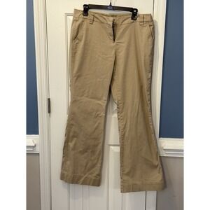 Apt. 9 Women's Beige Chino Pants‎ Cotton Spandex Twill Straight Leg Pockets
